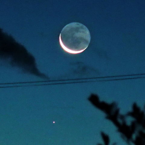 月齢28.0と火星の接近