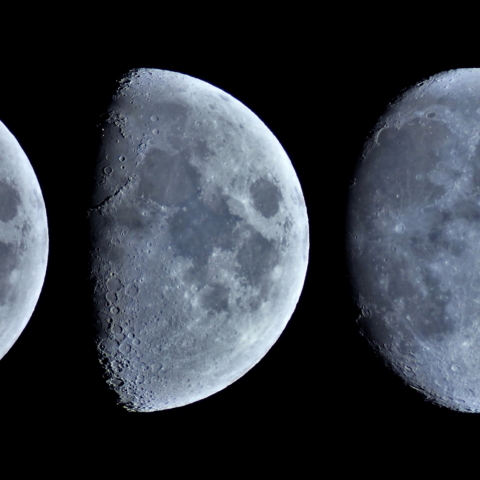 12月の月齢7.1/8.2/11.0