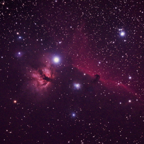 馬頭星雲と燃える木星雲