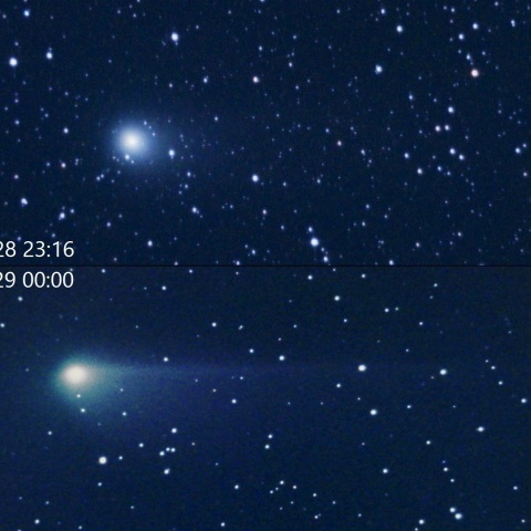 同夜のアトラス彗星 & チュリュモフ・ゲラシメンコ彗星