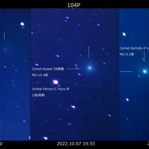 同夜の3彗星