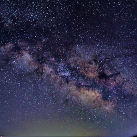 昇る天の川・金星・火星