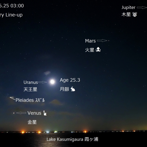 惑星 & 月のラインナップ