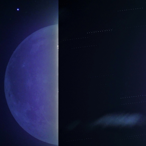 月齢7.5 & 射手座40τの接近