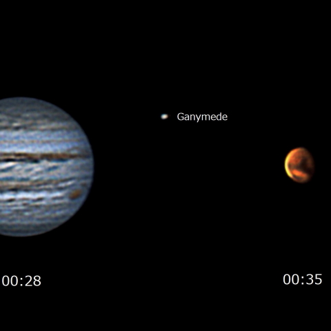同夜の火星 & 木星