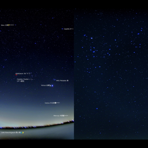 金星・昴の接近 & 水星・天王星・火星