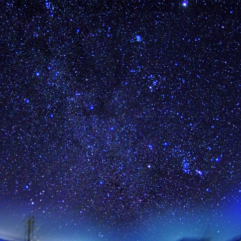 昇るオリオン&天の川と交差する黄道