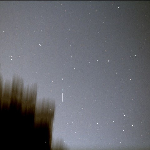 西の空のマックホルツ・藤川・岩本彗星 (C/2018 V1)