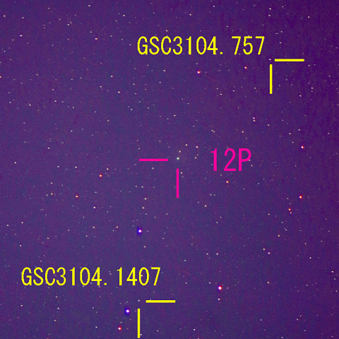 ポン・ブルックス彗星 (12P)   12月01日　400mm