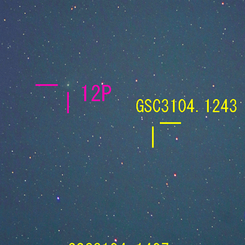 ポン・ブルックス彗星 (12P)   12月02日　400mm