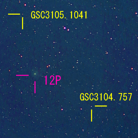 ポン・ブルックス彗星 (12P)   12月03日　400mm