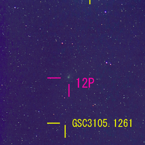 ポン・ブルックス彗星 (12P)   12月04日　400mm