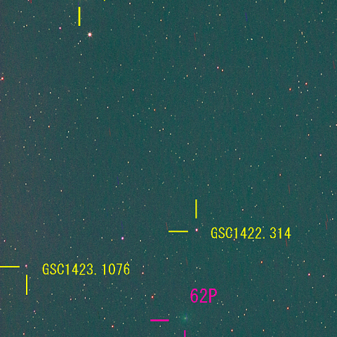 紫金山彗星（62P Tsuchinshan）12月10日　200mm