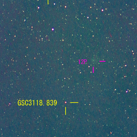 ポン・ブルックス彗星 (12P) 12月13日　400mm