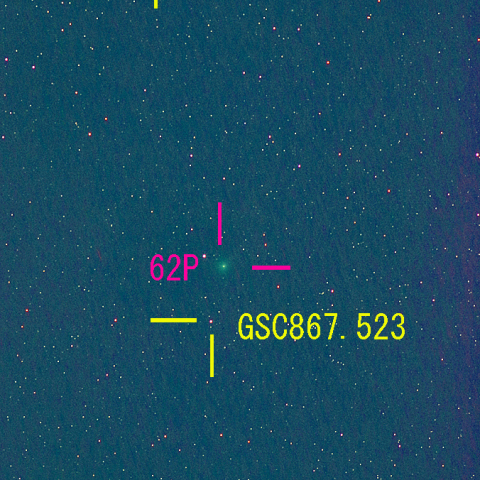 紫金山彗星（62P Tsuchinshan）1月8日　200mm