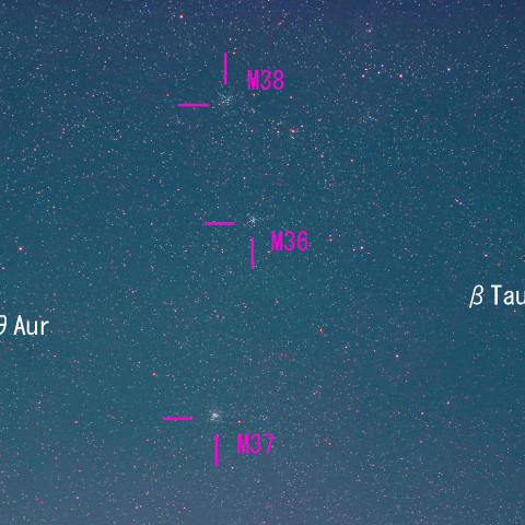 夜空は宝石箱(M36 M37 M38)