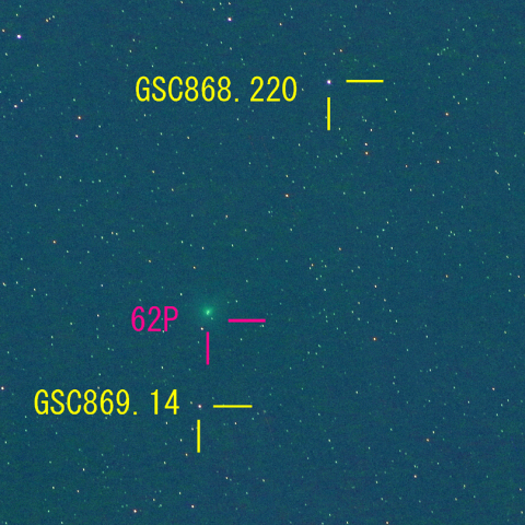 紫金山彗星（62P Tsuchinshan）1月14日　200mm