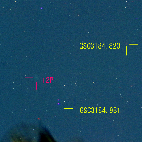 ポン・ブルックス彗星 (12P) 2月6日　400mm