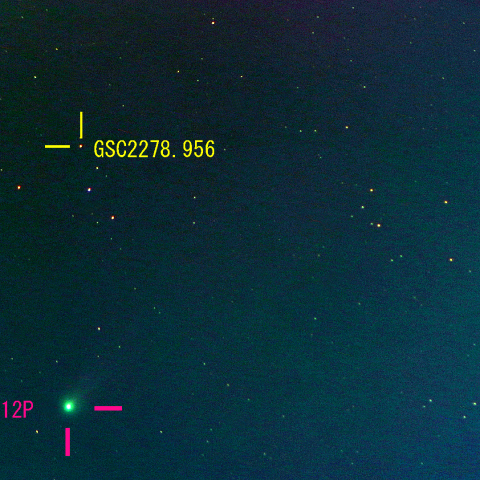 ポン・ブルックス彗星 (12P) 3月18日　400mm