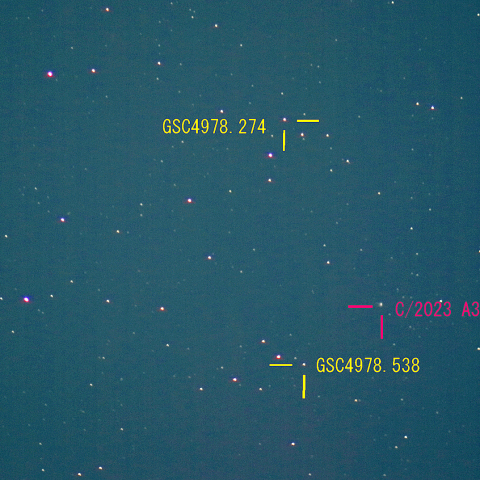 紫金山・アトラス彗星(C/2023A3) 4月14日　400mm