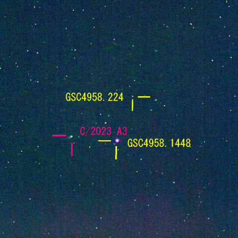 紫金山・アトラス彗星(C/2023 A3) 5月2日　400mm