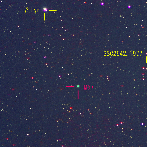夜空は宝石箱(M57)   400mm