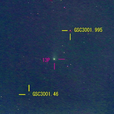 オルバース彗星(13P) 7月21日 400mm