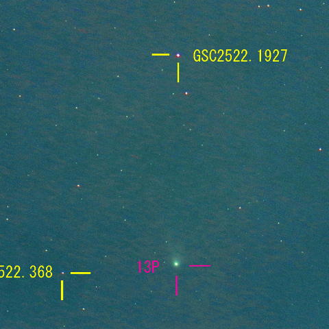 オルバース彗星(13P) 7月31日 400mm