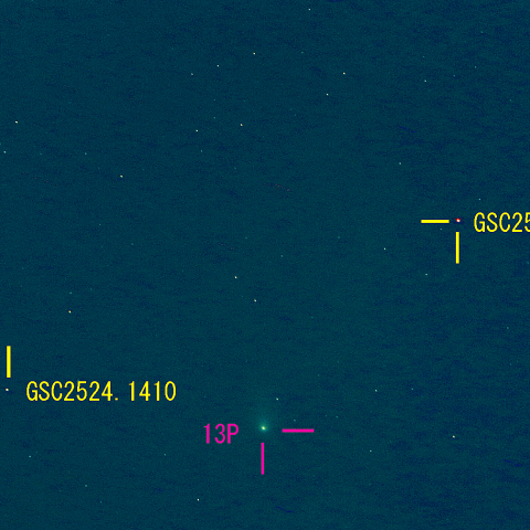 オルバース彗星(13P) 8月7日 400mm