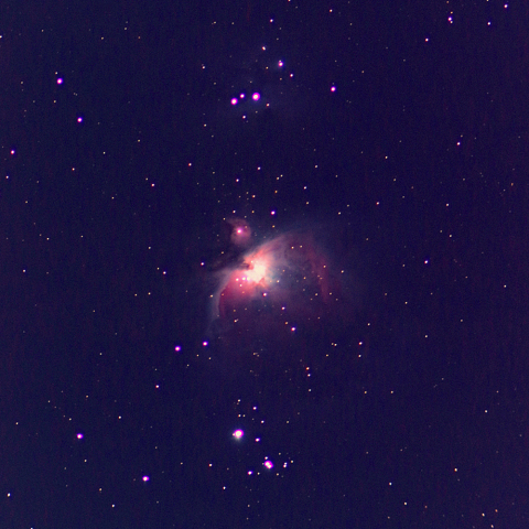 夜空は宝石箱(オリオン座大星雲 M42)