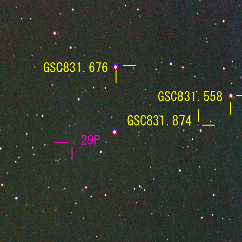 シュヴァスマン・ヴァハマン彗星 ( 29P )  2月28日　400mm