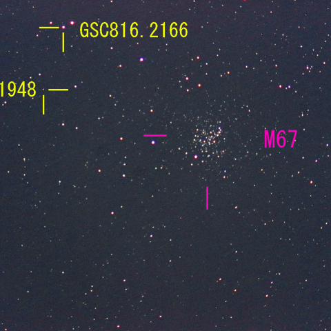夜空は宝石箱(かに座 M67) 400mm
