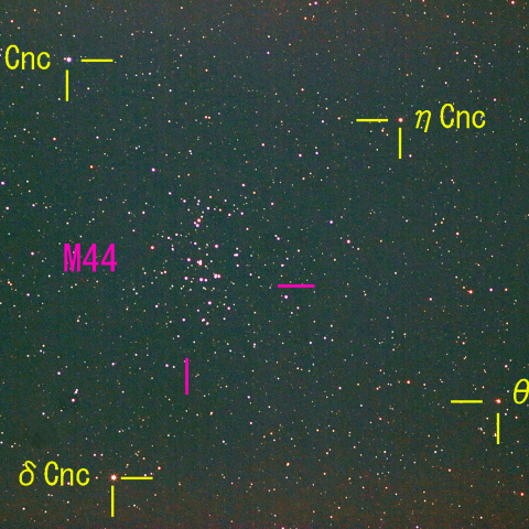 夜空は宝石箱(かに座 M44) 200mm