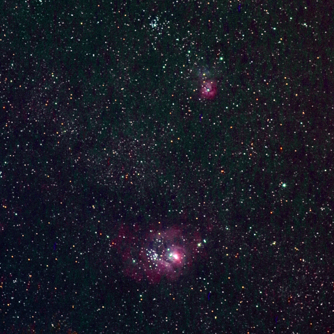  夜空は宝石箱(干潟星雲 M8) 200mm
