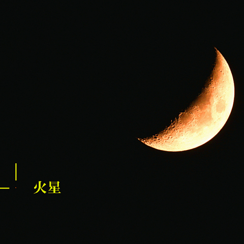 月と火星のランデブー