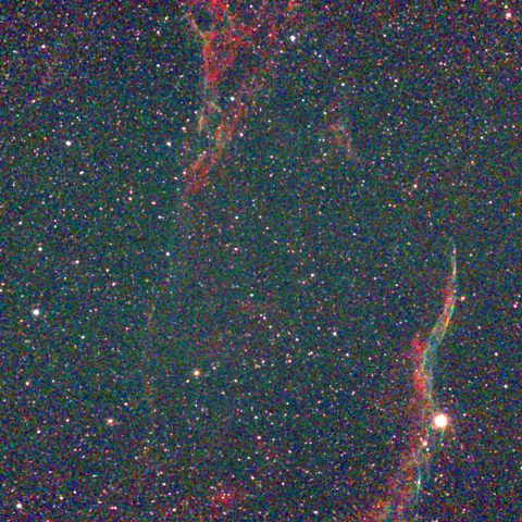 夜空は宝石箱(網状星雲 NGC6960) Seestar50