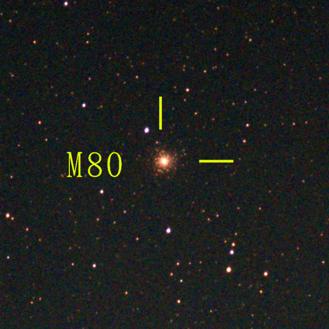 夜空は宝石箱(さそり座 M80) Seestar50