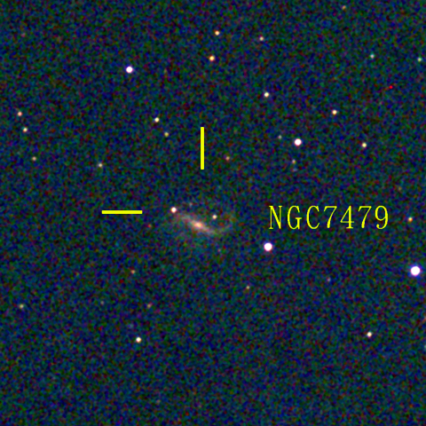 夜空は宝石箱(プロペラ銀河 NGC7479) Seestar50