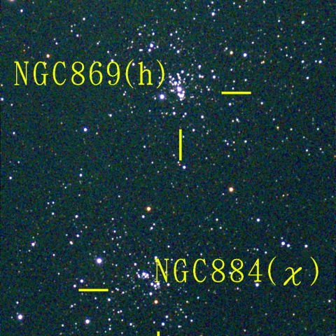 夜空は宝石箱(二重星団h-χ NGC869 NGC884) Seestar50