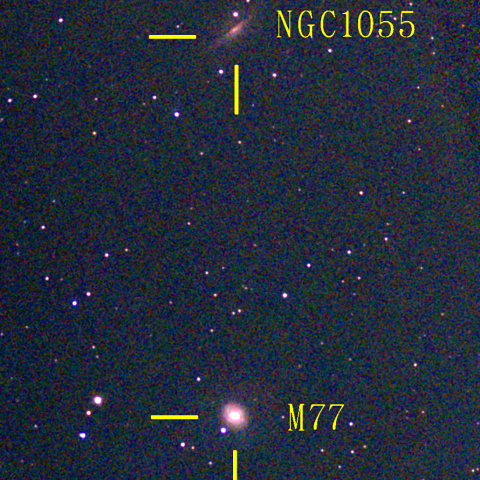 夜空は宝石箱(くじら座 M77) Seestar50