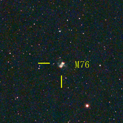夜空は宝石箱(ペルセウス座 小あれい星雲) Seestar50
