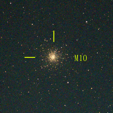 夜空は宝石箱(へびつかい座 M10) Seestar50