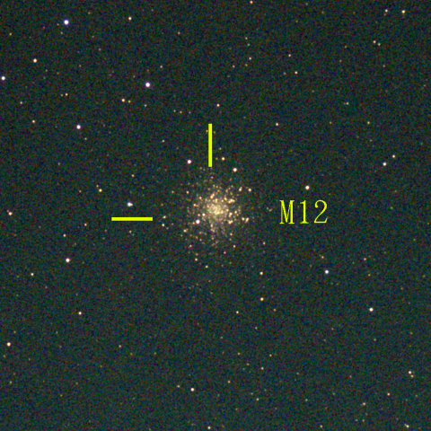 夜空は宝石箱(へびつかい座 M12) Seestar50