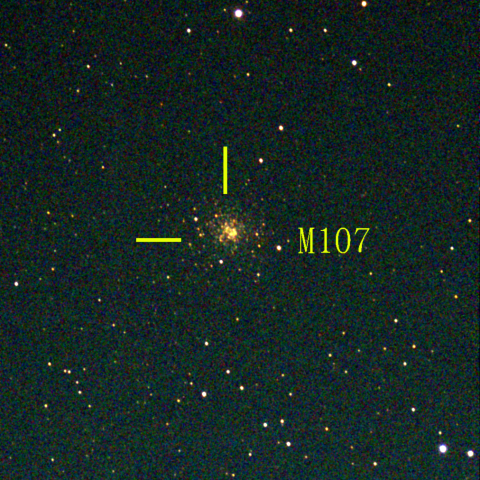 夜空は宝石箱(へびつかい座 M107) Seestar50