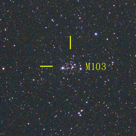 夜空は宝石箱(カシオペヤ座 M103) Seestar50