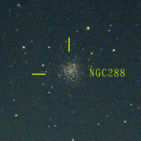 夜空は宝石箱(ちょうこくしつ座 NGC288) Seestar50
