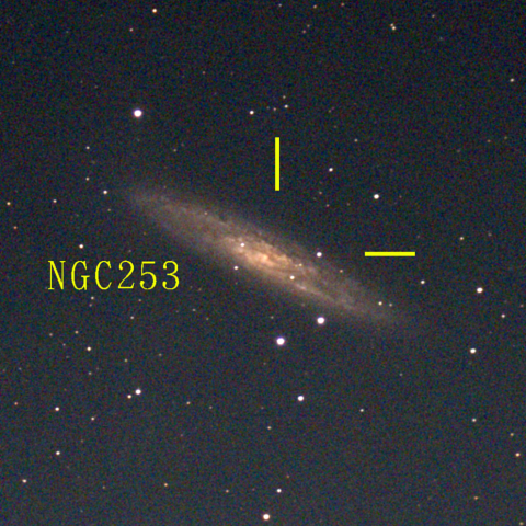 夜空は宝石箱(ちょうこくしつ座 NGC253) Seestar50