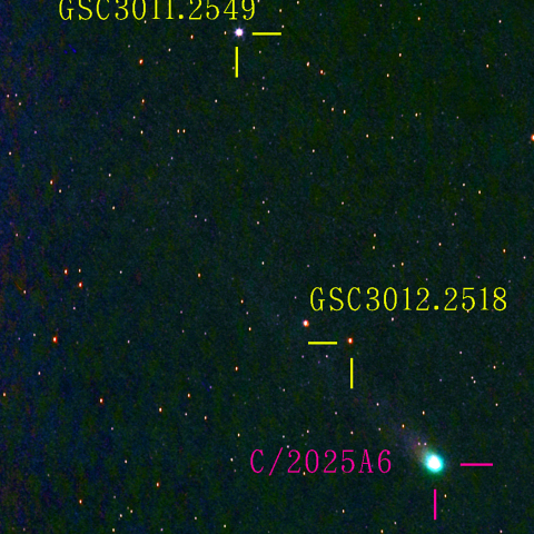 レモン彗星(C/2025 A6) 10月10日　200mm