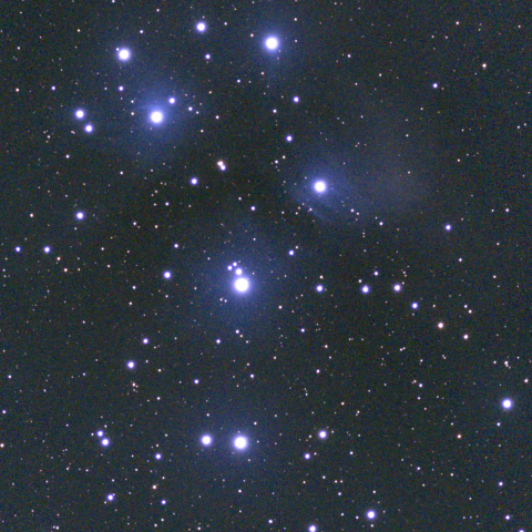 夜空は宝石箱(プレアデス星団 M45) Seestar50