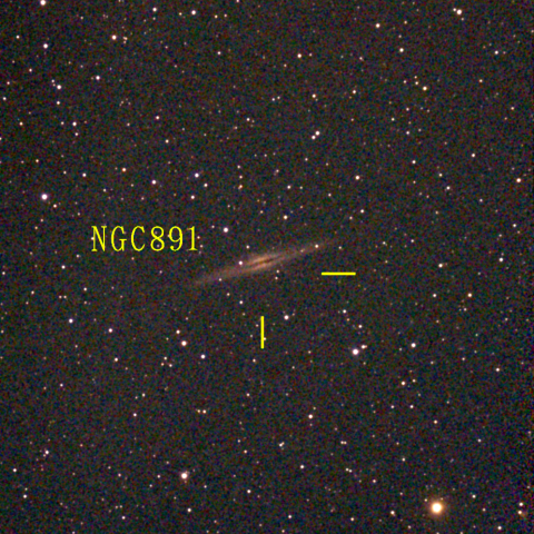 夜空は宝石箱(アンドロメダ座 NGC891) Seestar50